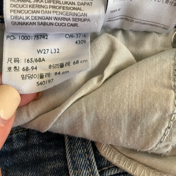 Levi’s 721 high rise vintage skinny patchwork jeans 27 - Picture 8 of 10